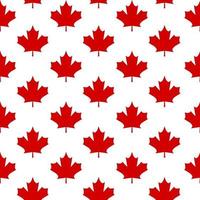 Red maple canada seamless pattern. Vector Illustration