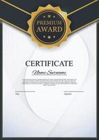 Fondo de plantilla de certificado. Premio diseño de diploma en blanco. ilustración vectorial vector