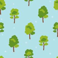 Abstract Forest Tree Seamless Pattern Background. Vector Illustration