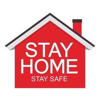 Stay Home. Stay Safe poster  awareness social media campaign and coronavirus prevention. Vector Illustration