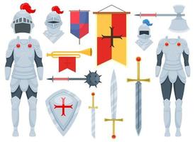 Knight set vector design illustration isolated on white background