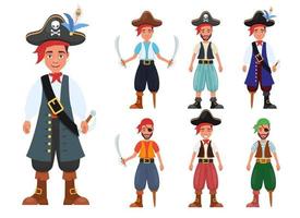 Pirate man vector design illustration isolated on white background