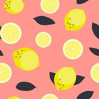 Abstract Lemon Seamless Pattern Background Vector Illustration