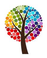 Abstract Vector Four seasons Tree Illustration