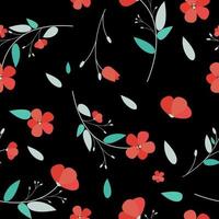 Abstract Design Flower Seamless Pattern Background Vector Illustration