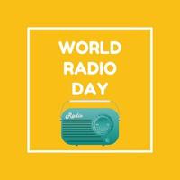 Ilustración de vector de fondo del día mundial de la radio