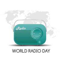 Ilustración de vector de fondo del día mundial de la radio