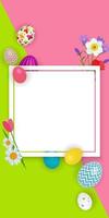 Abstract Easter Template Background Vector Illustration