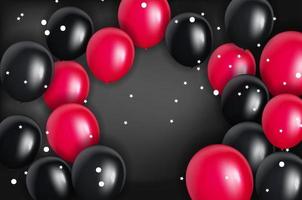 Color brillante feliz cumpleaños globos banner fondo ilustración vectorial vector