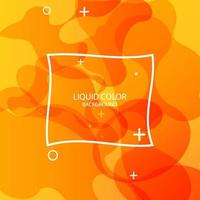 Abstract geometric shapes. Liquid gradient orange banner vector
