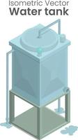 Isometric vector of water tank