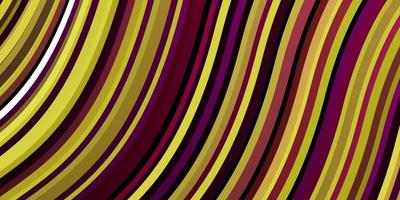 Dark Pink Yellow vector background with wry lines