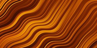 Dark Orange vector backdrop with curves