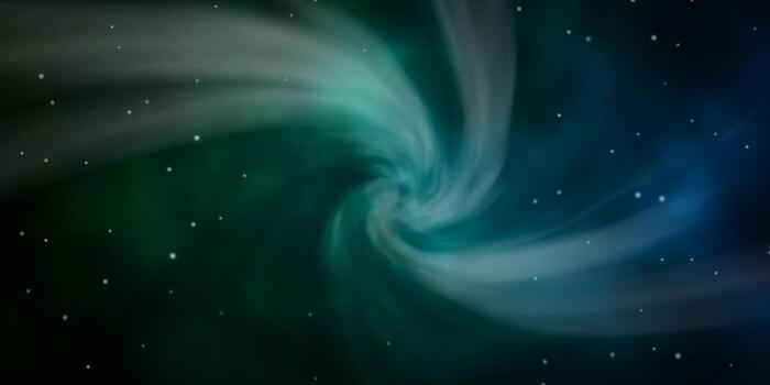 Dark Green vector background with colorful stars. Colorful illustration with abstract gradient stars. Design for your business promotion.