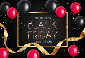 Black Friday Sale Banner Template. Vector Illustration