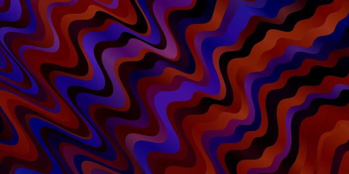 Light Blue, Red vector pattern with wry lines. Colorful illustration in circular style with lines. Pattern for websites, landing pages.