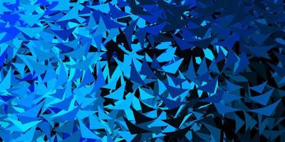 Dark blue vector template with crystals, triangles.