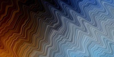 Light Blue, Yellow vector backdrop with curves. Bright illustration with gradient circular arcs. Smart design for your promotions.