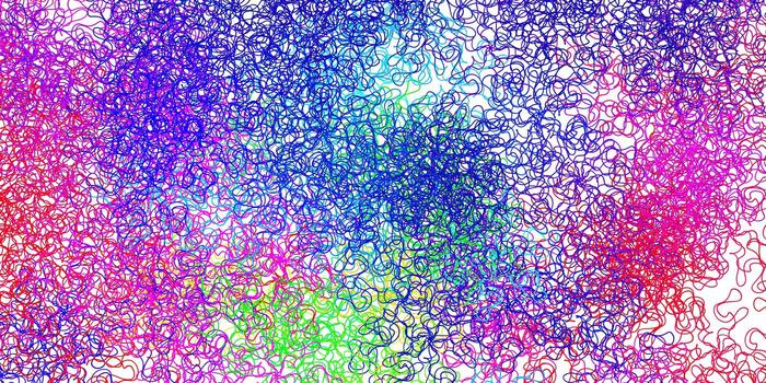 Fondo de vector multicolor oscuro con líneas dobladas.