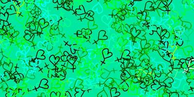 Light Blue, Green vector texture with women's rights symbols.