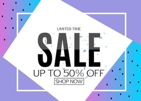 Abstract Design Sale Banner Template. Vector Illustration