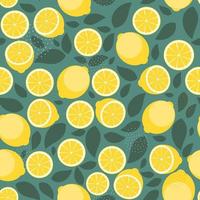 Abstract Lemon Seamless Pattern Background Vector Illustration