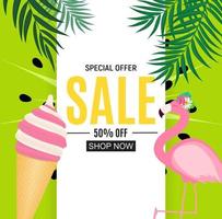 Abstract Summer Sale Background. Vector Illustration