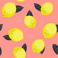 Abstract Lemon Seamless Pattern Background Vector Illustration