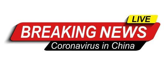 Live Breaking News about Coronavirus Stamp MERS-Cov. 2019-nCoV is a concept of a pandemic medical health risk with dangerous cells in the Middle East respiratory syndrome. Vector Illustration