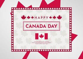 Canada Day celebration background with maple leaf design vector