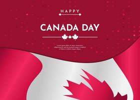 Canada Day celebration background with maple leaf design vector