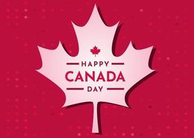 Canada Day celebration background with maple leaf design vector