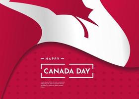 Canada Day celebration background with maple leaf design vector