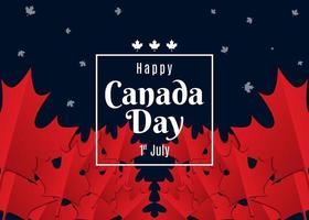 JULY 1st. Canada day background with maple leaf design vector