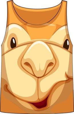 Tank top with face of camel pattern