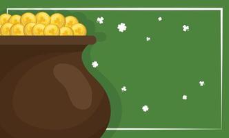 Saint patricks day gold pot vector design