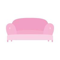 diseño de vector de sofá rosa aislado