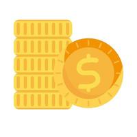 Isolated coins icons vector design