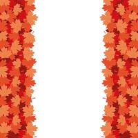 Autumn maple leaves frame vector design