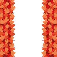 Autumn maple leaves frame vector design