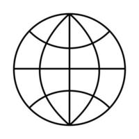 Icono aislado gráfico del navegador de esfera vector