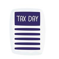 Tax day document vector design