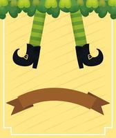 Saint patricks day elf legs vector design