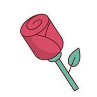 red rose icon vector design