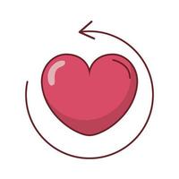 Love heart with arrow vector design