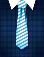 Striped necktie on checkered pullover vector design