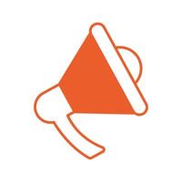 megaphone sound device isolated icon vector