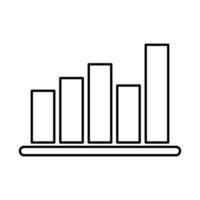 statistics bars infographic isolated icon vector