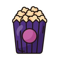 pop corn line and fill style icon vector