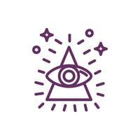 eye in triangle magic sorcery symbol vector